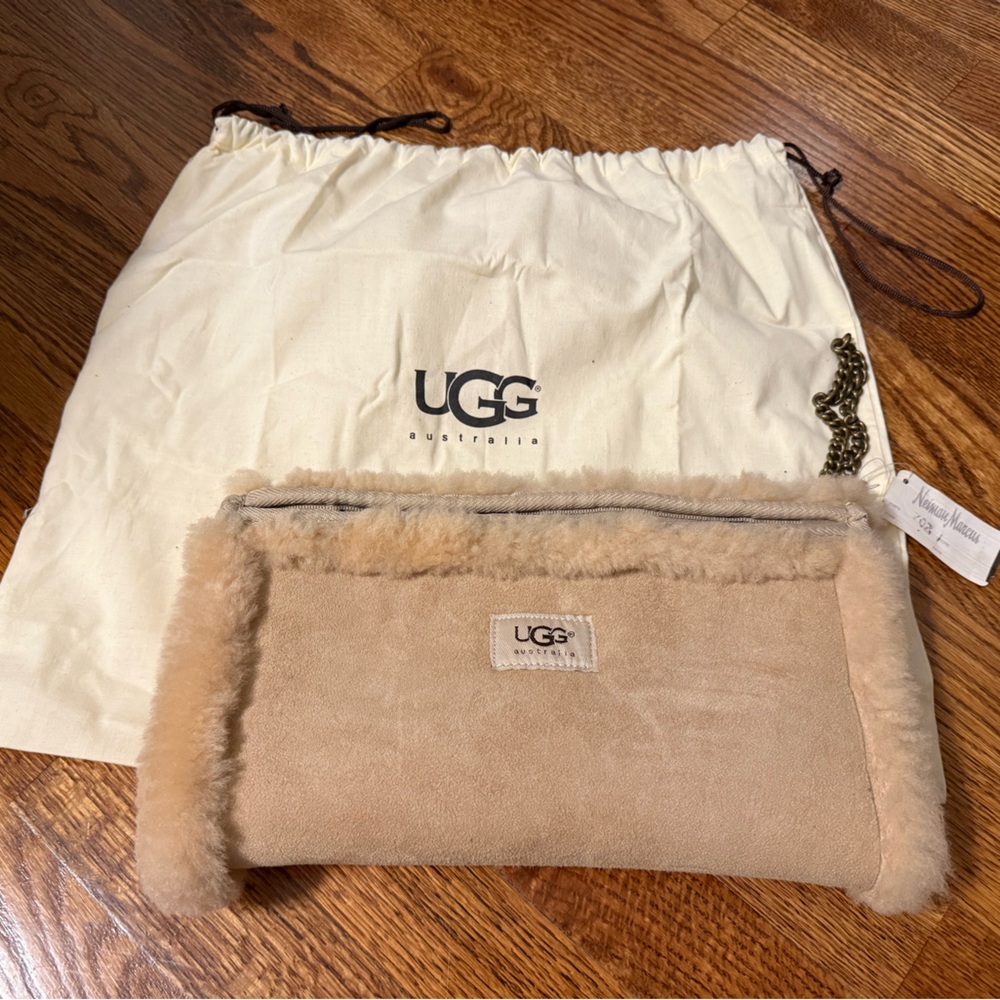 UGG Beige Shearling Pouch
